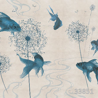 Soaring fish blue